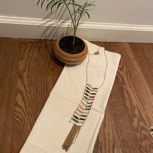 Anthropologie ladder necklace with stones